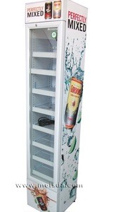 Slim display refrigerator, upright display cooler, bottle drink display fridge