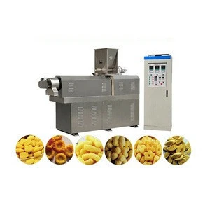 Small puffed corn cheese ball snacks  puffs popcorn making equipment food exrtruder machinery snacks food processing line