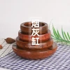 Solid wood ashtray large retro Chinese wooden home simple living room coffee table creative personality wooden cigar ashtray