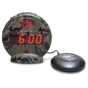 Sonic Bomb Extra-Loud Dual Alarm Clock with Bed Shaker Camo - SBC575SS
