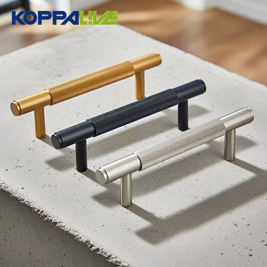 Koppalive Luxury Gold Black Knurled Kitchen Refrigerator Door Handle 760mm 360mm Long Nickel Brass Cabinet Appliance Pulls