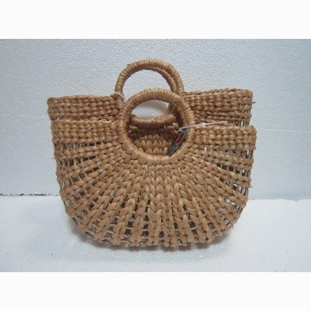 Sparse and big knit design sedge handbag, modern design handbag made from vietnam&#x27;s traditional material now on sale