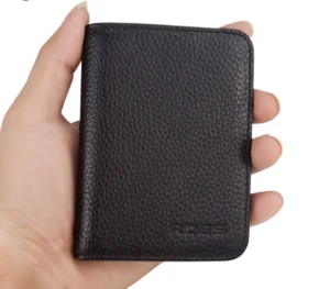 Special hand pocket business mens leather card holder