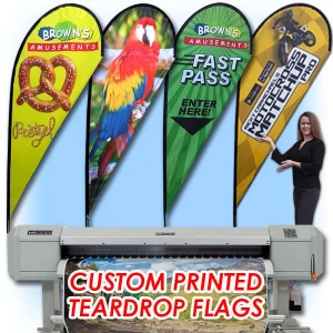 Sports Advertising Aluminum Poles Knife Shape Outdoor Teardrop Beach Banner Flag For Promotion