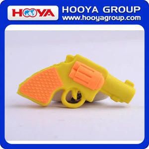 ST33320 Funny Hot Selling Gun Shaped Promotion Rubber Erasers