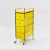 Import Stable 4 Tier White Wood Drawer Trolley Push Cart from Taiwan