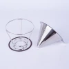Stainless Steel Wire Pour Over Cone Dripper Reusable washable Coffee Mesh Filter