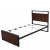 Import Steel Frame Modern Wood Bed Walnut Veneer Wooden Bed Frame from China
