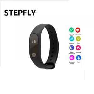 stepfly  Smart Bracelet M2 Heart Rate Monitor Pedometer Smart band Tracker Waterproof  Smart Wristband For iOS Android