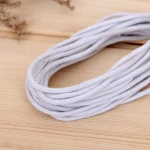 Stock Stretch Disposable White Elastic Flat And Round Ear Loop Elastic Rope Bands