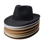 straw cowboy hat Outdoor Sun beach Hat  paper panama straw hat for woman