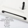 Stylish Style Square Zinc Alloy BSN CP 96mm 320mm Black Kitchen Cabinet Handles for Drawers Dressers Bedroom Outdoor Use