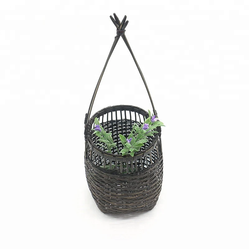 substantial supply willow wicker rattan flower basket with hanging