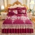 Import Summer Annes Floral Quilted Crystal Velvet Bed Skirt Set from China