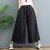 Import Summer Womens Loosely Thin Eighth Pants Cotton And Linen Drawstring  Wide-Leg Pants from China