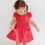 Import Summercute girl dress, polka dot print and plaid cuff, organic baby dress from China