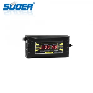 Suoer 12V 6A Three Phase Car Battery Charger With LCD