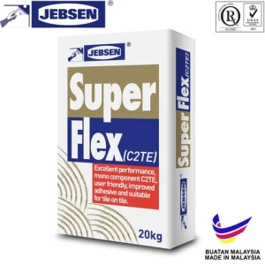 Super Flex Floor and Wall Cement Based Glue Tile Adhesive for construction and renovation from Malaysia