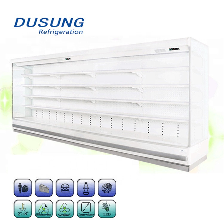 Supermarket separate vertical multi deck air curtain refrigerator