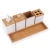 Import Supply Bamboo Bathroom Accessories Bath Caddy Set Includes Pump Soap Dispenser, Toothebrush Holder from China