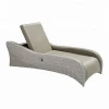 Swimming Pool Recliner Lounger PU Leather Rattan Weaving Hotel Beach Lounge Chair