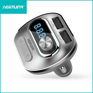 T19 Bluetooth4.2 Car Kit with APP Car Locator AUX out/U disk/micro SD 2 USB Charger Handsfree FM Transmitter MP3 Player-AGETUNR