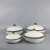 Tableware Simple Design White Ceramic Dinner Rice Bowl With Golden Rim and Golden Lid