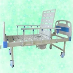 The cheapest steel with silent wheels 1 Function medical bed durable hospital nursing bed