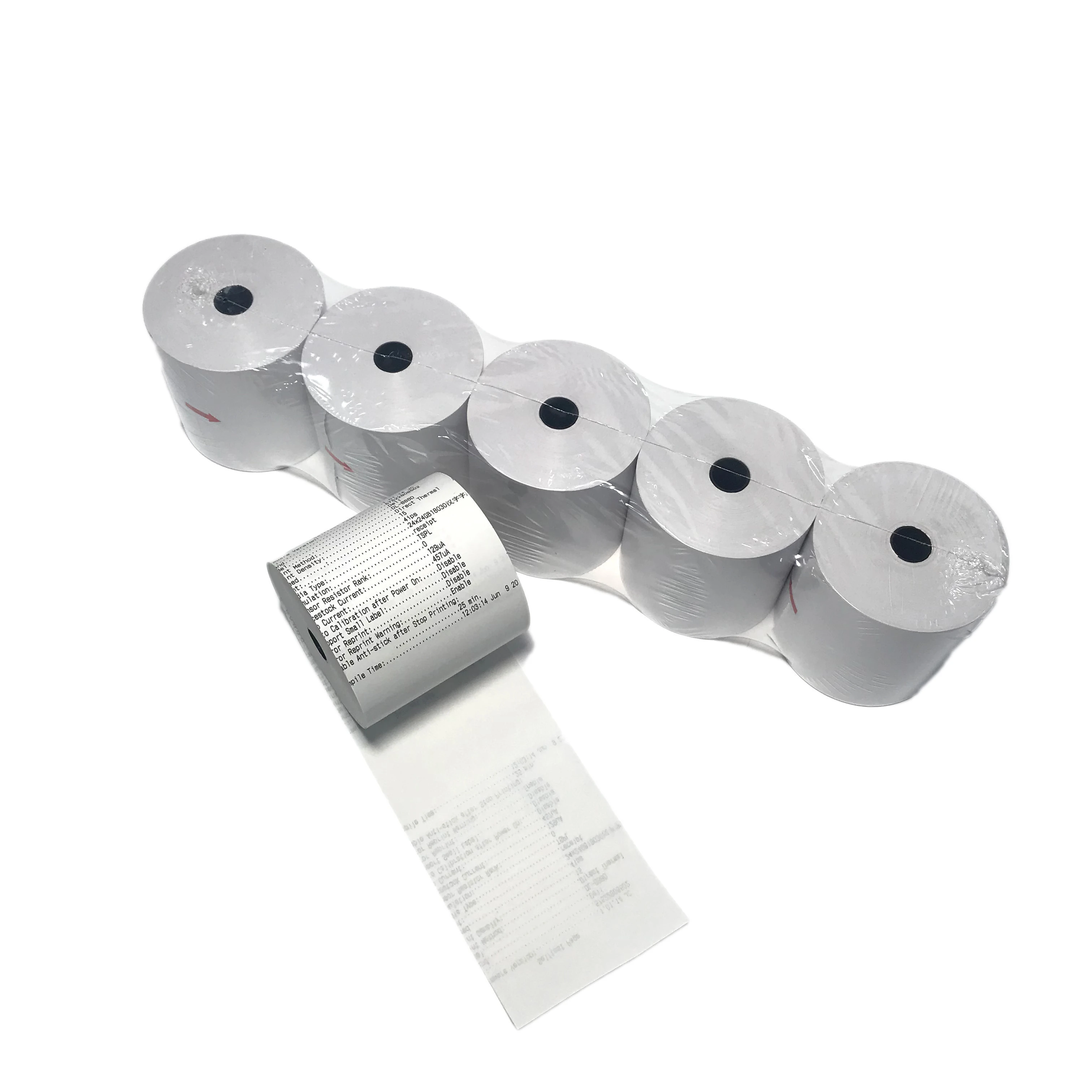 thermal paper roll with custom-made size to a printer fax machine
