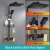 Import Thermostatic Shower Set Black Digital Display Bath Faucet Luxury Mixer Tap Bathroom Shower Set Bathtub Faucets Rainfall Taps from China
