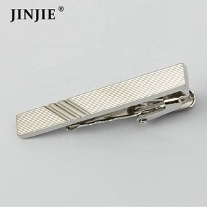 TL1123 Designer short style custom striped engraving copper tie clip pin for men