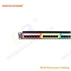 Buy Toolless Cat6 Network Patch Panel Utp 1u 19 24 Ports Rj45 Krone ...