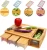 Import Top selling wood chop cut board with drawers tray grater organic bamboo cutting board with containers from China
