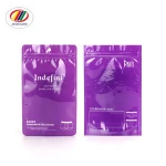 Top zip lock three sides seal clothing packaging bag with logo printing