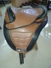 Treeless Saddle with Soft Cow Leather with Brown Leather Contrast