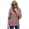 Turtleneck Sweater Women Europe And America Autumn And Winter Solid Color Warm Loose Pullover Knitted Sweater