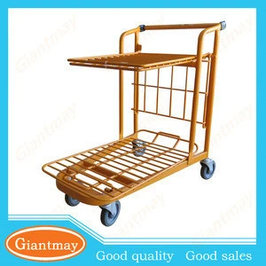 two tiers flat form hand trolley