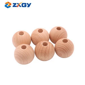 Unfinished Custom 20mm Round Beech Wooden Loose Beads