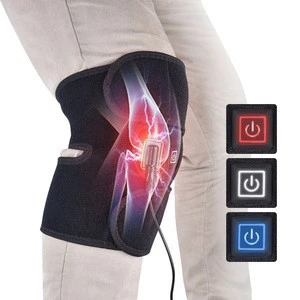 USB Vibration Heating Cramps Arthritis Pain Relief Magnetic Electric Heated Knee Pad For Knee Pain