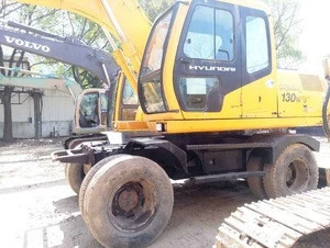 Used hyundai 130w wheel excavator ,Hyundai 130w-5 150W 200W 210W wheel excavator
