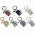 Vegan PU Leather Rounded Bracelet Design Women Fashion Key Chain With Coin Wallet ID Card Holder Pouch