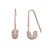 Import vermeil gold plated 925 sterling silver open cz safety pin earring from China