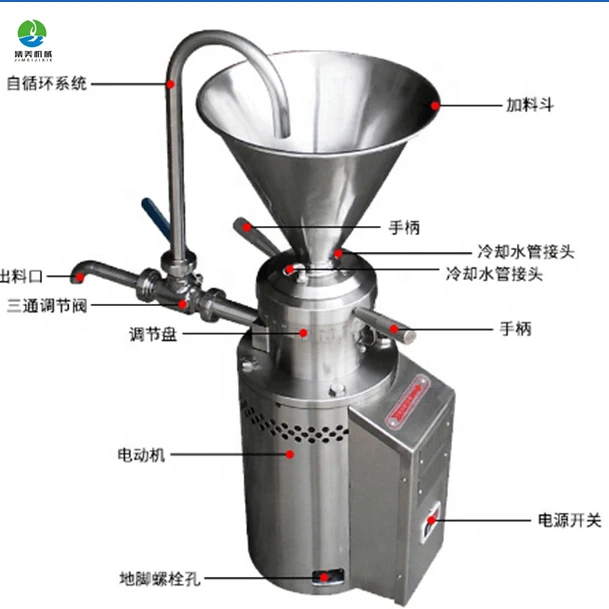 Vertical stainless steel hygienic food grade small laboratory JM-60 Colloid mill/ peanut butter making machine