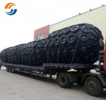 Vessel ship mooring fender / pneumatic rubber roller pontoon / marine berthing dock bumpers