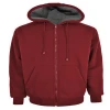 Victory Outfitters Men&#39;s Sherpa Lined Zip Up Fleece Hoodie - Black/Burgundy/Navy/Charcoal/Olive/ Brown
