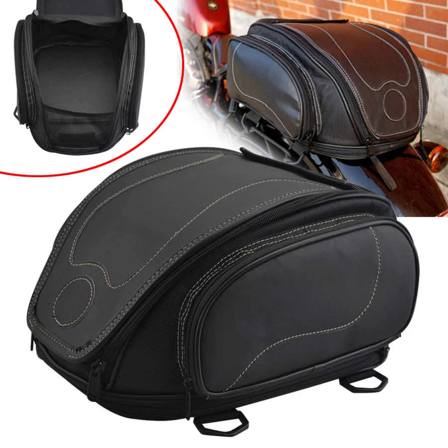 Vintage Multi-functional Motorcycle Tail Bags Back Seat Travel Storage Bag Motorbike Sport Luggage Rear Seat Tail Pack Riding