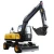 VTW-90 farm wheel excavator 9 ton 360 rotary wheeled excavator