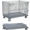 warehouse customized stackable foldable stainless steel cage/wire mesh container
