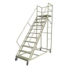 Warehouse Moveable Metal Step  Climbing Ladder with  Handrail