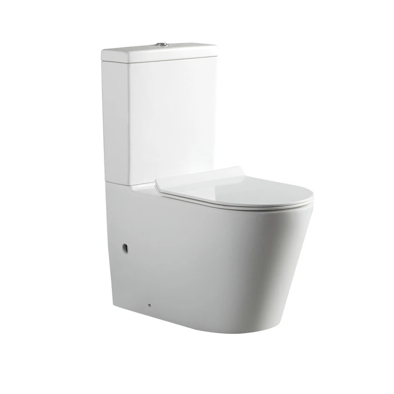 Watermark White Ceramic Round S-Trap Floor Mounted Two Piece Toilet